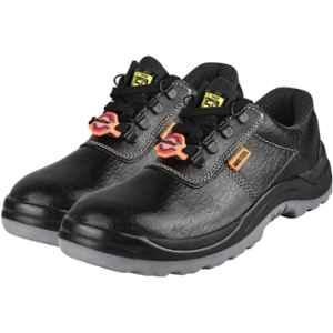 Unistar ANTA-02 Steel Toe PU Double Density Black Safety Shoes, Size: 7