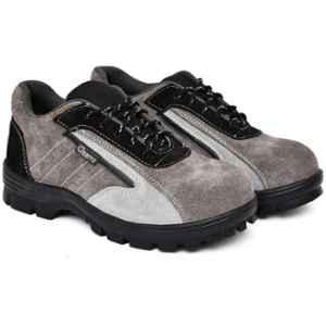 Ozarro Suede Leather Steel Toe Grey Safety Shoes, S4438, Size: 8