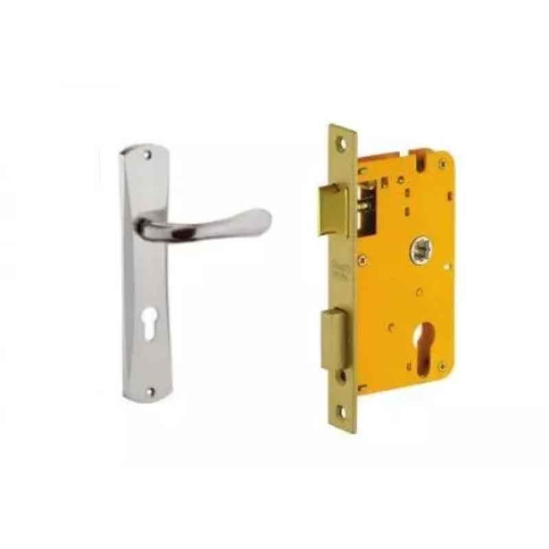 Dorset ML Series Lily 10 inch Stainless Steel Silver Chrome Finish Door Handle Lock Set with