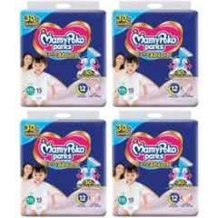 Mamy Poko 15 Pcs Extra Absorb Diapers Pant Packet, Size: Double Extra Large (Pack of 4)
