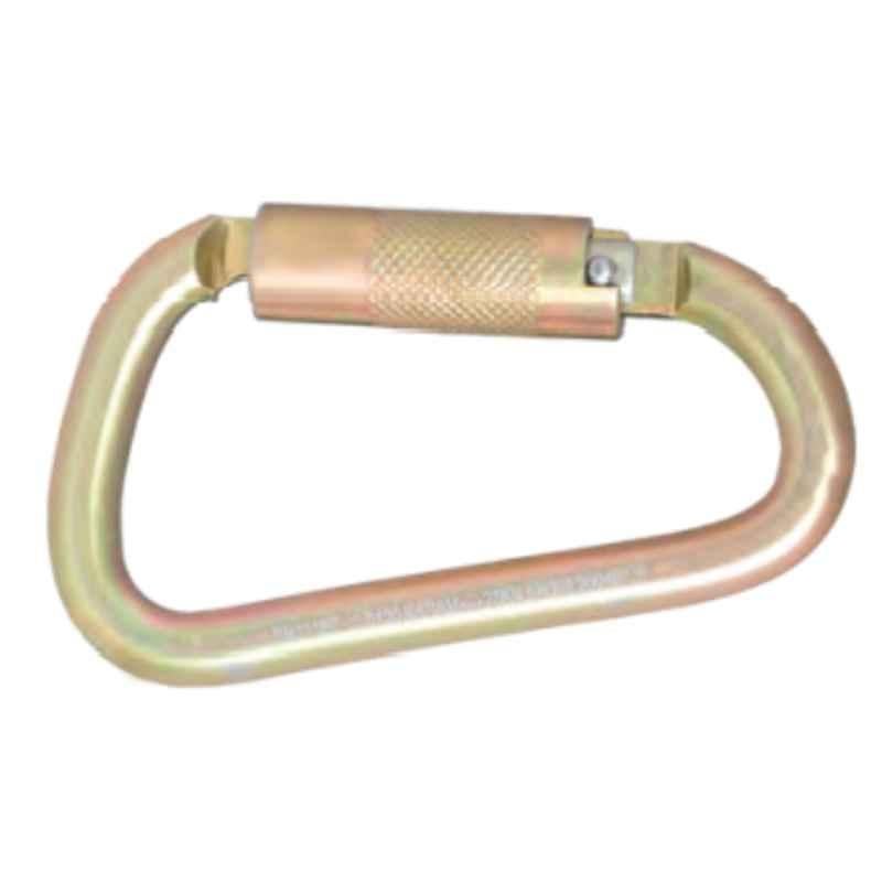 Karam 22mm Steel Forged Quarter Turn Locking Bulb Type Karabiner with Captive Pin, PN 113BE