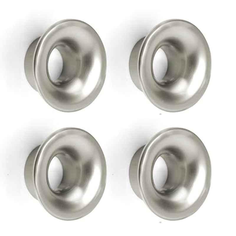 Plantex Knobs for Drawers/Drawer Knobs/Round Knob for Cabinets/Pull-Push Knob for Kitchen/Bedroom Drawer (Pack of 4) Satin