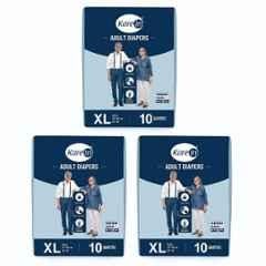 Karein 10 Pcs 127-165cm Extra Large Adult Pant Pullup Diaper Set