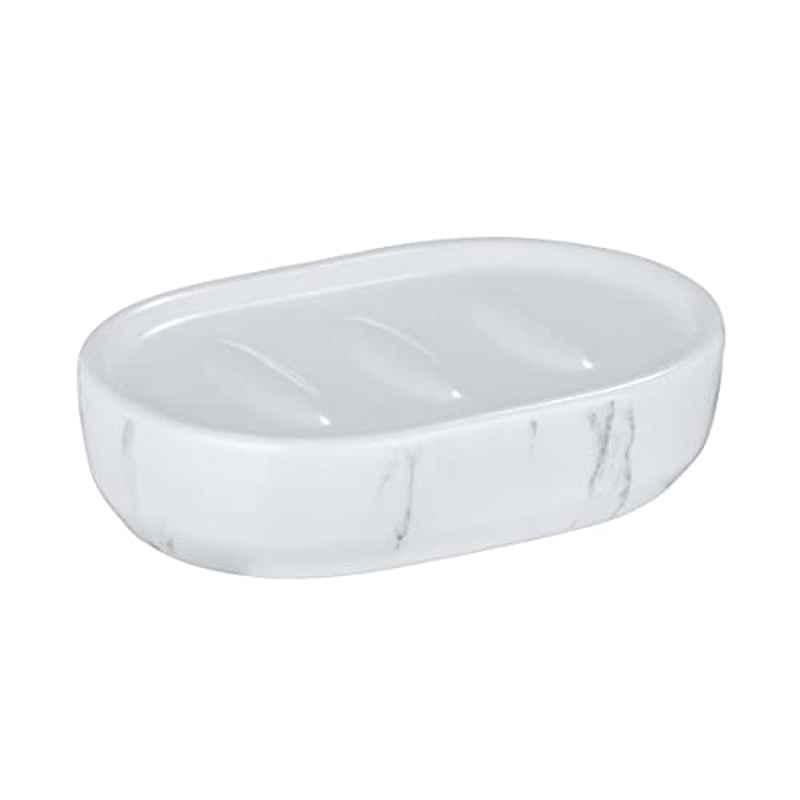 Wenko 12x3x8cm Ceramic White Soap Dish, 23696100