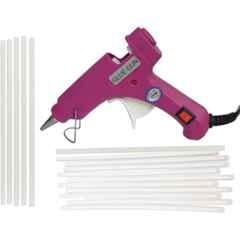 Gunstick 20W Magenta Glue Gun with 25 Pcs Transparent Glue Sticks