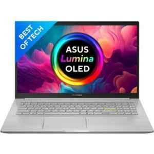 Asus KM513UA-L713WS VivoBook K15 Thin & Light Transparent Silver Laptop with AMD Ryzen 7 Octa Core AMD R7-5700U 16GB/512GB SSD/Windows 11 Home & 15.6 inch OLED Display, 90NB0TP2-M003W0