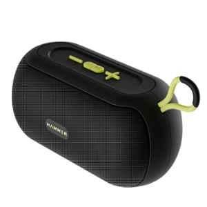 Hammer Wave 1800mAh Black Portable Bluetooth Speaker with 8hrs Playtime & Built-in Mic, HBTS004