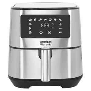 American Micronic 6.5 Litre 1700W Black & Silver Stainless Steel Digital Air Fryer, AMI-AFD-65LDX