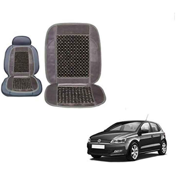 Kozdiko Wooden Bead Seat with Grey Velvet Border for Volkswagen Polo, KOZ-86711