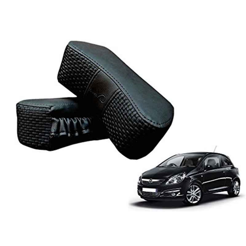 Kozdiko 2 Pcs Memory Foam Black Luxurious Neck Rest Set for Opel Corsa, koz_16379
