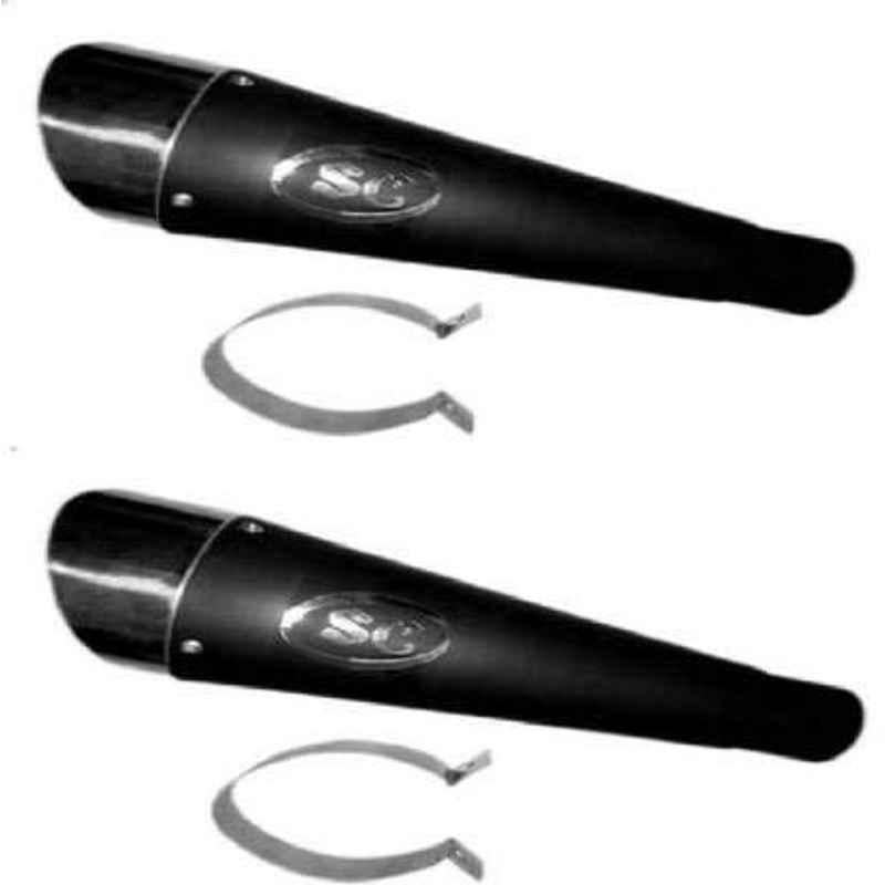 RA Accessories 2Pc Bike Silencer SC Set For All Type Of Scooty and Bike Bike Exhaust System