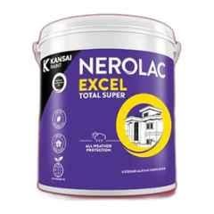 Nerolac Excel Total Super 20 Litre White Exterior Wall Emulsion Paint with Weather, UV & Fade Resistant