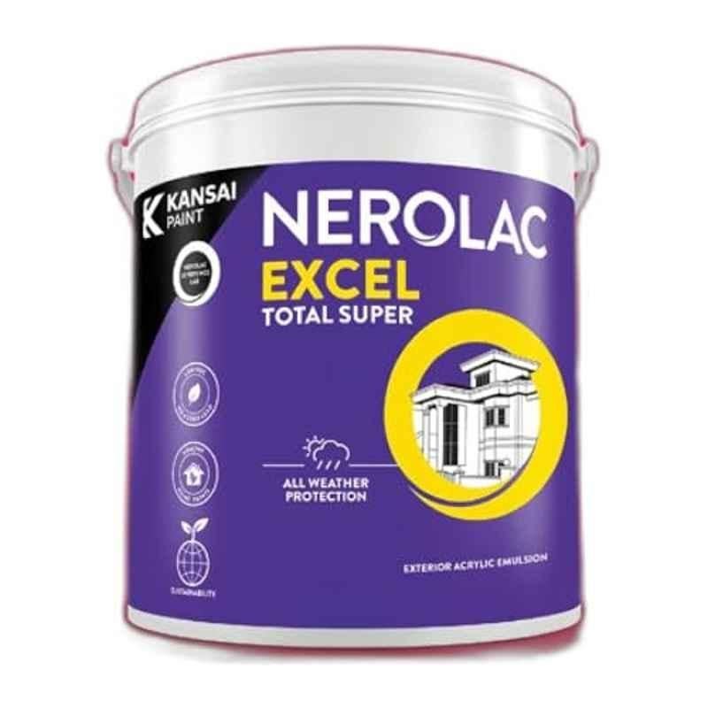 Nerolac Excel Total Super 20 Litre White Exterior Wall Emulsion Paint with Weather, UV & Fade Resistant