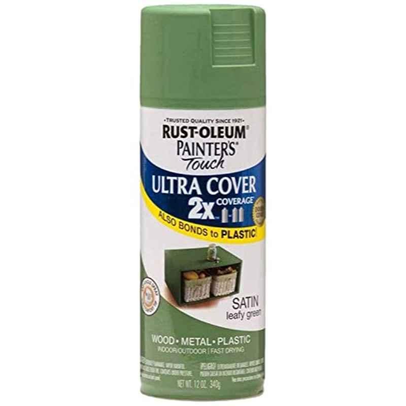 Rust-Oleum 12 Oz Painters Touch Ultra Cover 2X Satin Leafy Green Paint & Primer