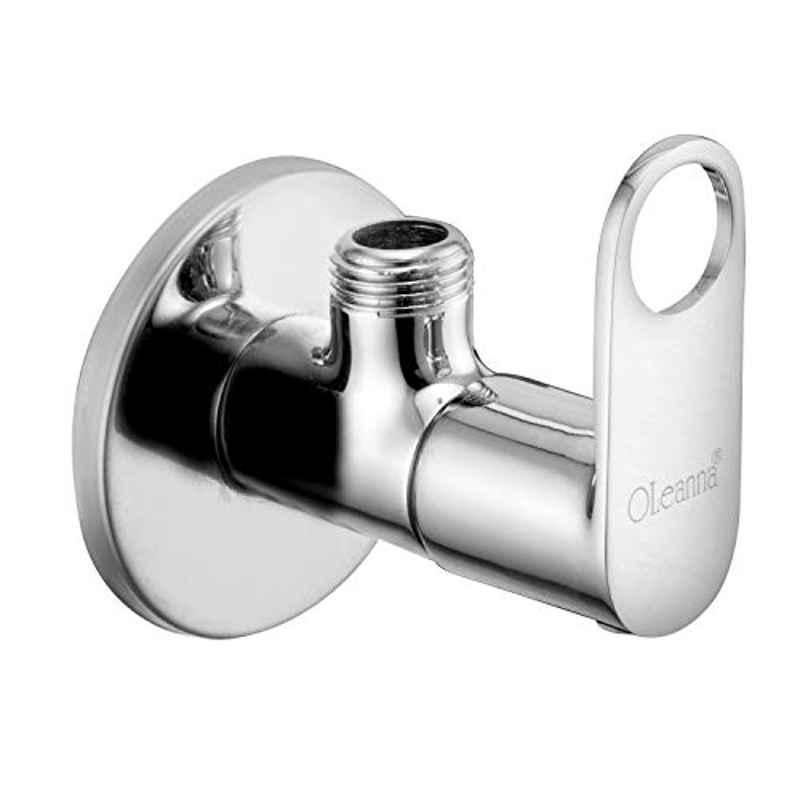 Oleanna Prime Brass Silver Angle Valve with Wall Flange