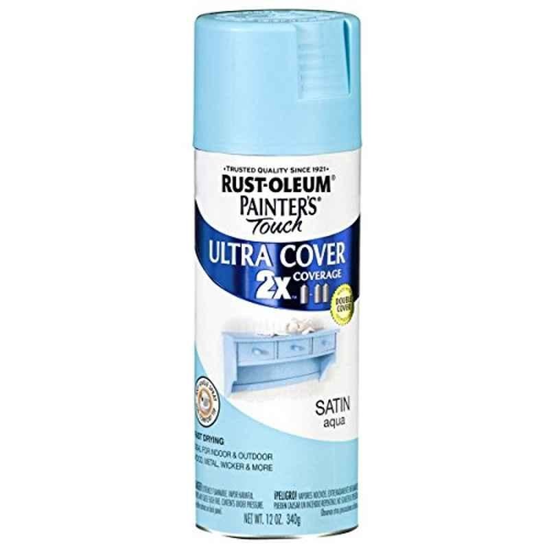 Rust-Oleum Painters Touch 12oz Aqua Satin 2X Ultra Cover Spray Paint, 249085