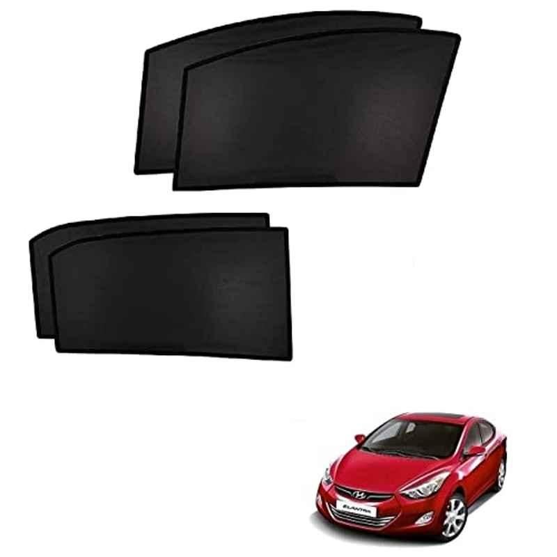 Kozdiko 4 Pcs Custom Fit Non Magnetic Curtains Mesh Car Sun Shade Set for Hyundai Elantra