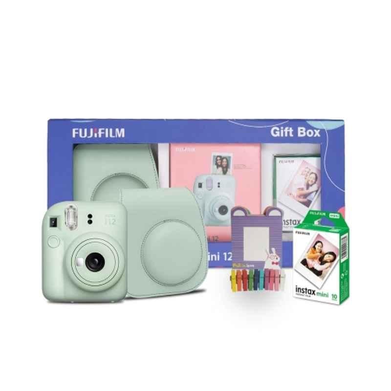 Fujifilm Instax Mini 12 60mm Green Instant Colour Photo Camera Gift Box with 10 Pcs Sheets, EXD 16791364
