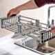BLACKADO 45x20x10 inch Stainless Steel 304 Satin Finish Double Bowl Handmade Kitchen Sink with Drainboard