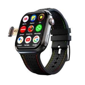 Fire Boltt Dream WristPhone Smartwatch with 4G SIM/LTE/WiFi, Android OS, Play Store Unlimited Apps, GPS & Free Size, Midnight Grace