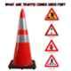 Ladwa Superior 750mm Reflective Strips Collar Road Traffic Cone with 8m Chain & 8 Hooks, LSI-BC-P8 (Pack of 8)