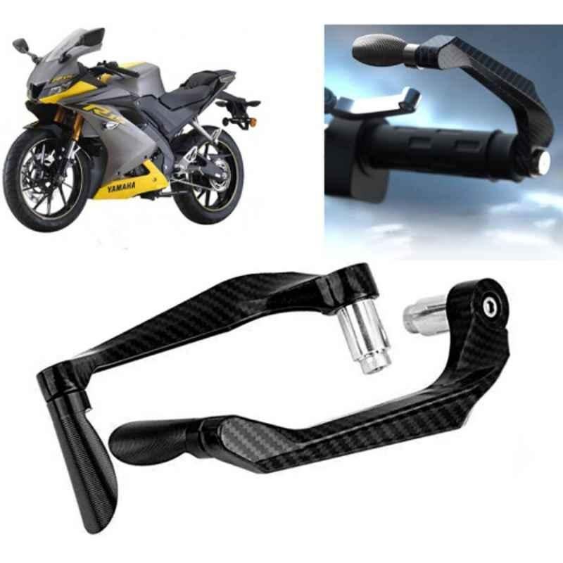 Auto Pearl 2 Pcs Aluminium Carbon Black Brake Clutch Lever Set for Yamaha YZ R15 V3 BS6