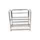 Charvi 24x24 inch Stainless Steel Square Pipe Shoe Rack