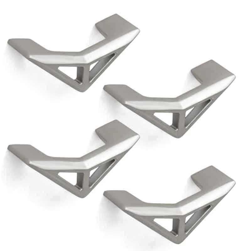 Plantex Knobs for Drawer/Triangle Knobs for Cabinets/Drawer Handle/Pull-Push Knob for Kitchen/Bedroom Cabinet (Pack of 4) Satin
