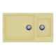 Uken Heavy Duty Quartz Kitchen Sink (34X20) With Accessories(34/20-Qr-Me-Cs--7) Yellow