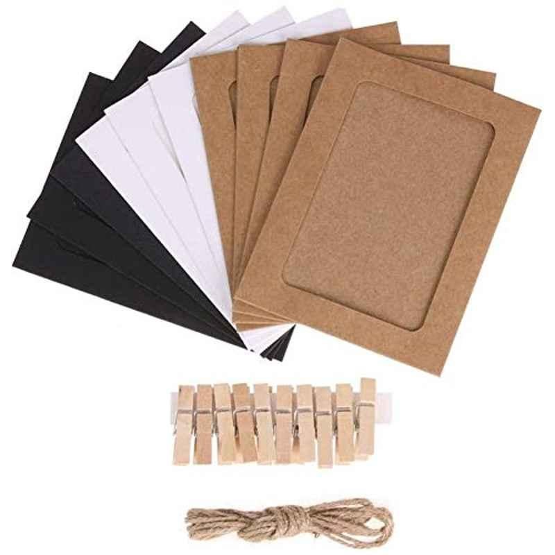 Rubik 3.5x4 inch Multicolour Cardboard Photo Frame (Pack of 10)