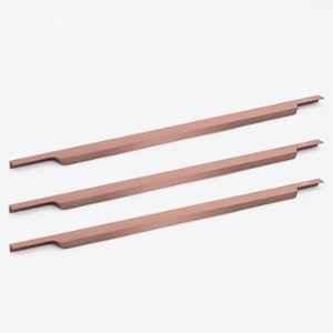 Plantex Profile Handle for Kitchen Cabinet/32 inch Aluminium Drawer Profile Handle/Wardrobe Pull Handle for Home/Office/Hotel - Pack of 3 (Rose Gold)