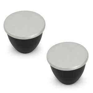 Plantex Knobs for Drawer/Drawer Knobs/Knobs for Cabinets/Pull-Push Knobs for Kitchen/Bedroom Drawer (Pack of 2) Satin Black