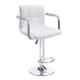 MBTC Cadbury 113kg White Bar Stool Chair with Handrest for Kitchen & Cafeteria