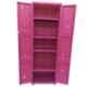 Cello Novelty 61x60x44cm Plastic Pink 2 Doors Cupboard with 5 Shelves & 6 Partitions
