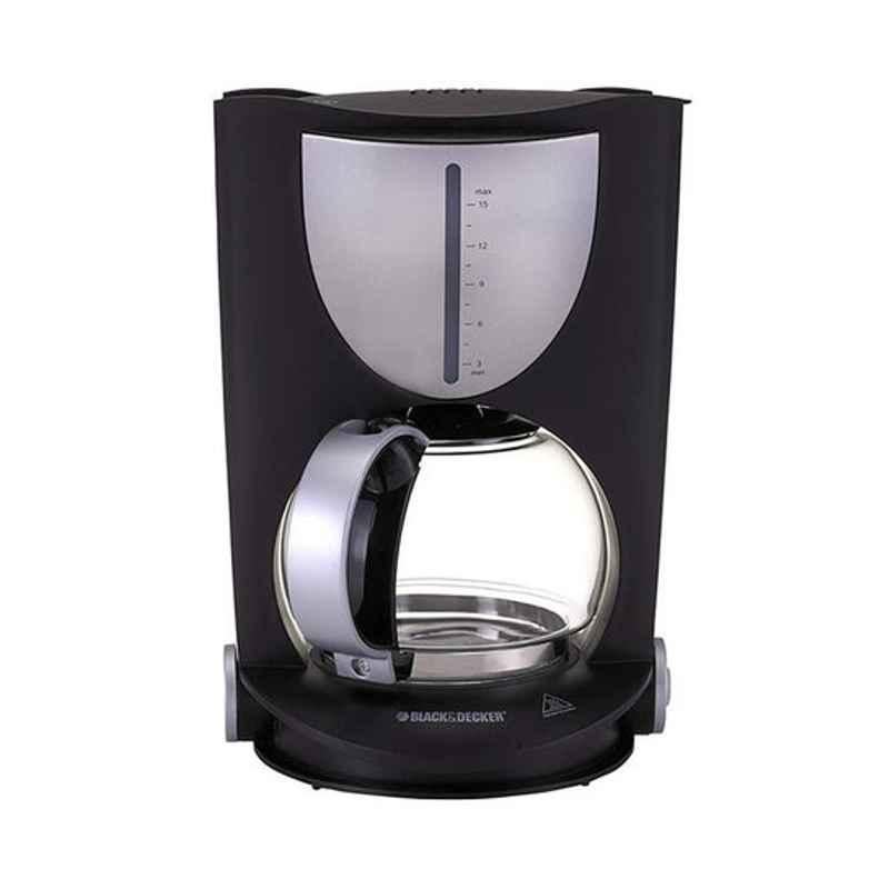 Black & Decker 1050W Plastic Black & Silver Coffee Machine, DCM80-B5