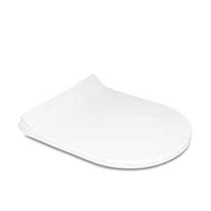 Elegant Casa 43x34cm White Sleek Design Soft-Closing PP Toilet Seat Cover, A-8