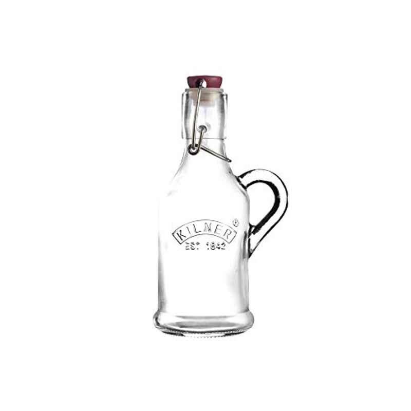 Kilner 200ml Glass Transparent Kilner Clip Top Handled Glass Bottle, 25.487