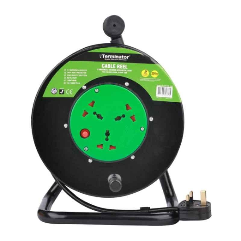 Terminator 25m 13A 3 Way Universal Power Extension Reel TER 3UM-25M