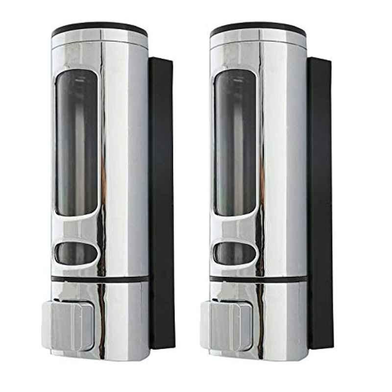 Zesta 400ml ABS Silver Multi Purpose Liquid Soap Dispenser (Pack of 2)