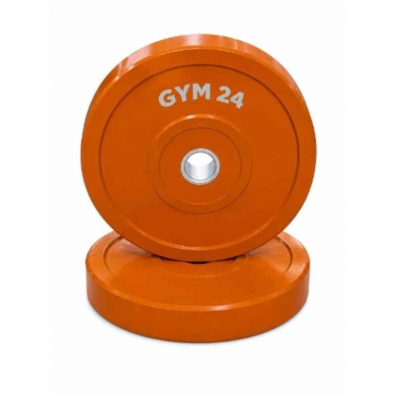 GYM24 Equipment 8 Pcs 100kg Rubber See Bumper Plate Set