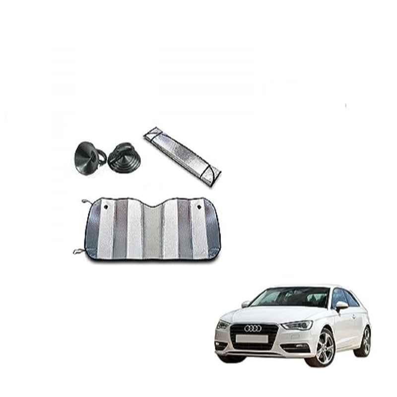 Kozdiko Aluminium Foil UV Protection Silver Windshield Sun Shade for Audi A3