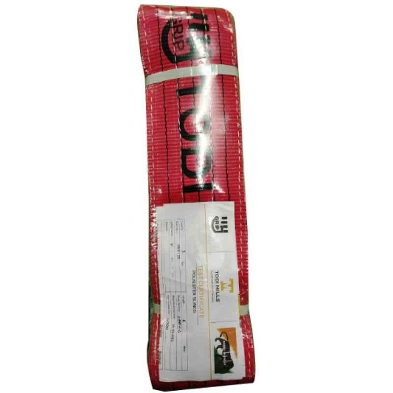 Grip 125mm Polyester Red Sling, Length: 4 m