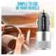 Ambrane ACC-74 12W 2.4A Black & Silver Car Charger with Fast Charging