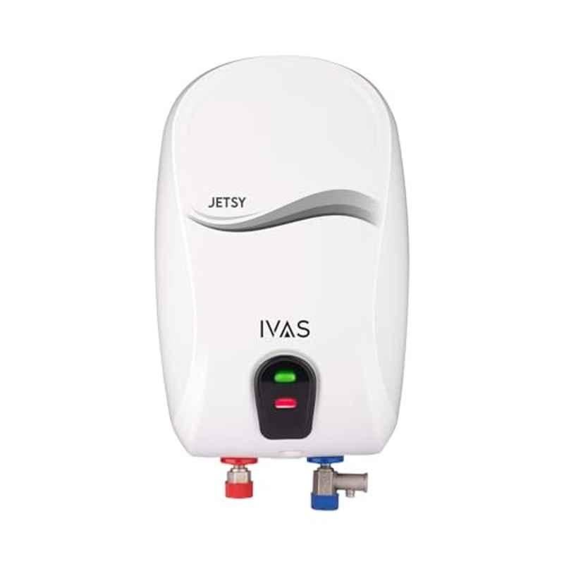 IVAS Jetsy 3 Litre 3000W Plastic White Instant Water Heater with Indicator Light & 2 Year Warranty, IM10105759