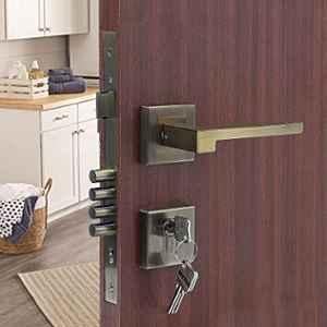 Saze Rose Stainless Steel 304 Antique Finish Mortise Door Lock Handle Set, LB-306