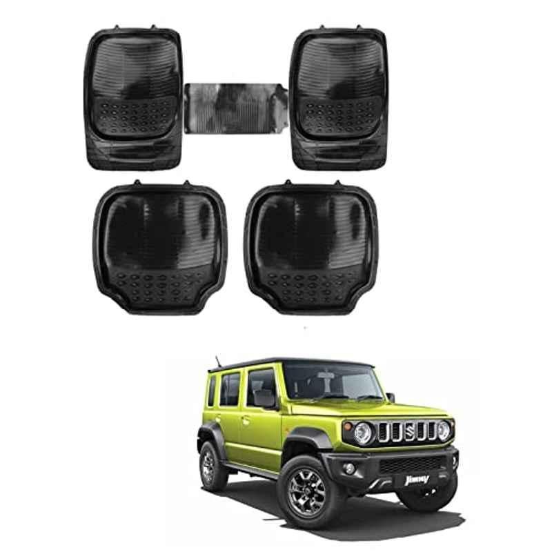Kozdiko 5 Pcs 4G Beige Rubber & PVC Heavy Car Foot Mat Set for Maruti Suzuki Jimny, xvfcgfcg87