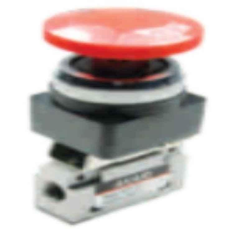 Buy Akari 1/8 inch 3/2 Way Red Push Button, MOV-3A (RED) Online At