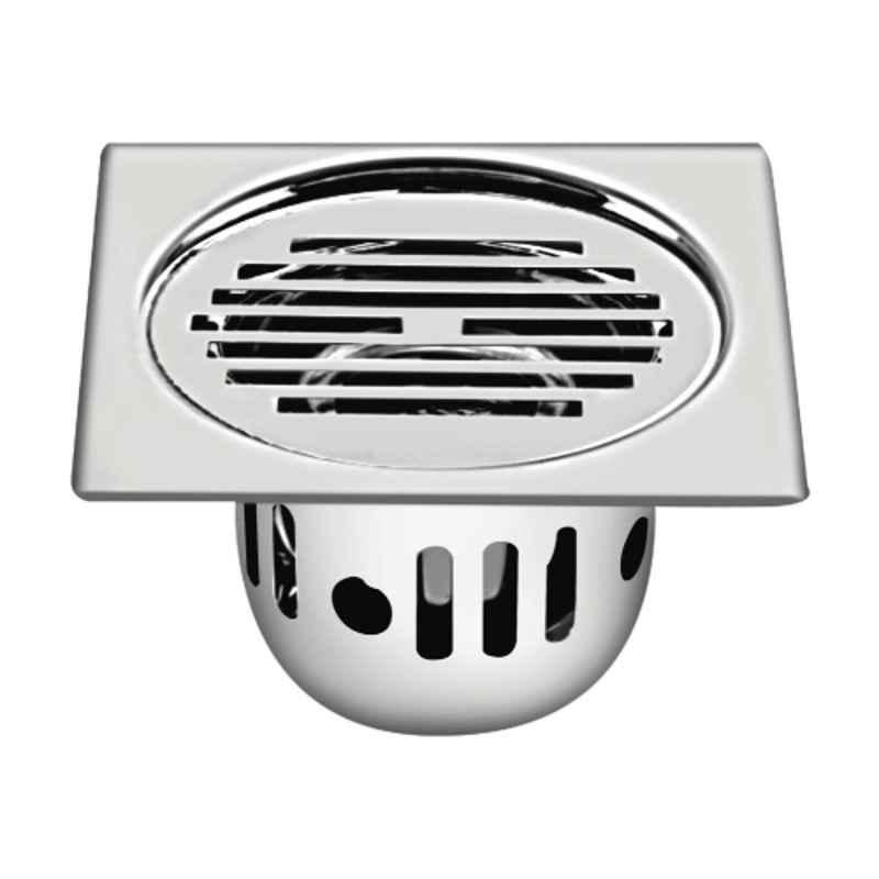Sanjay Chilly SCCT-SC-127 127mm Stainless Steel 304 Silver Cockroach Floor Drain Trap, SC9900019