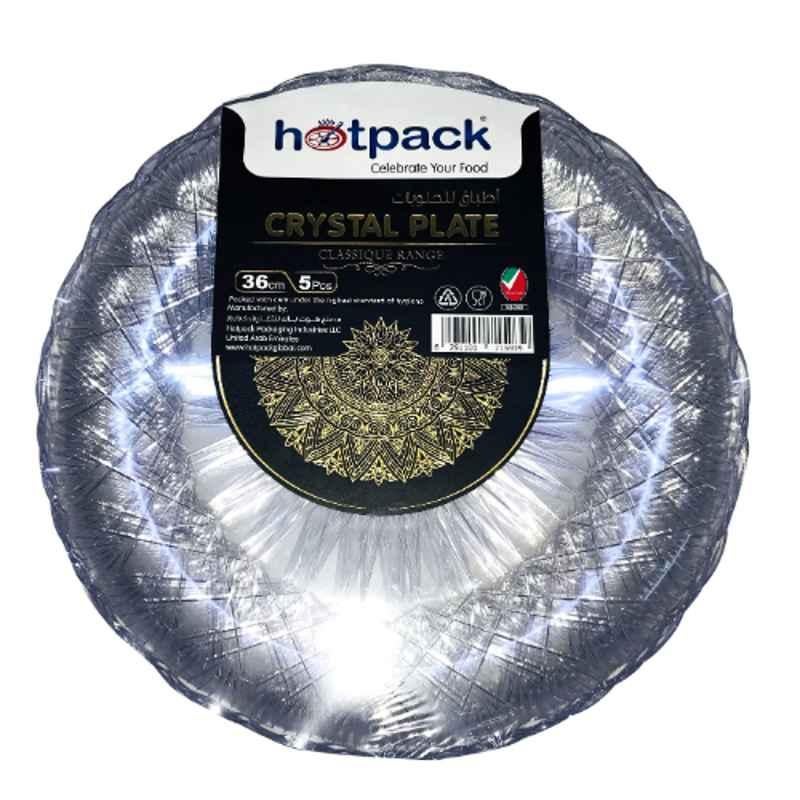 Hotpack 5Pcs 36cm Crystal Plate Set, HSMCP36