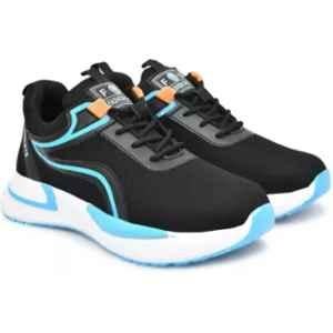 Ambrick 312 Air Mix Sole Steel Toe Mesh Black & Blue Safety Shoes, Size: 7